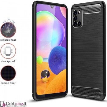 Carbon guminis dėklas - juodas (Samsung A31) 